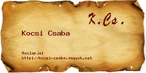 Kocsi Csaba névjegykártya